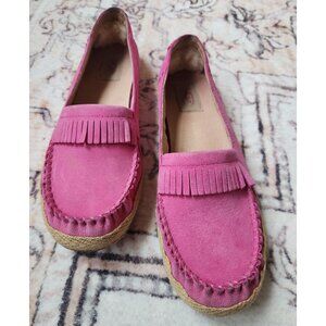 UGG Women's Sz. 8.5 Marrah Casual Pink/Purple Suede Leather Loafers